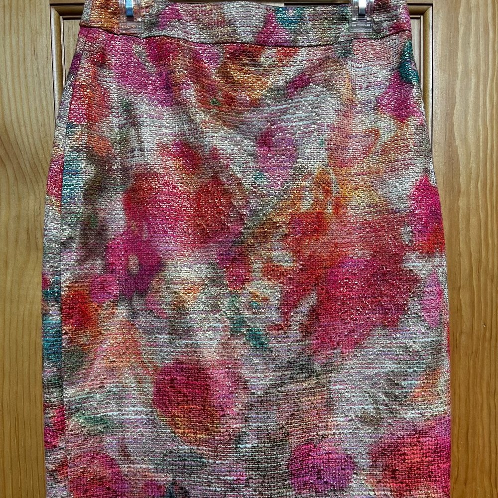 Kate Spade - Bright Multicolor Marit Floral Print Metallic Thread, Size 10